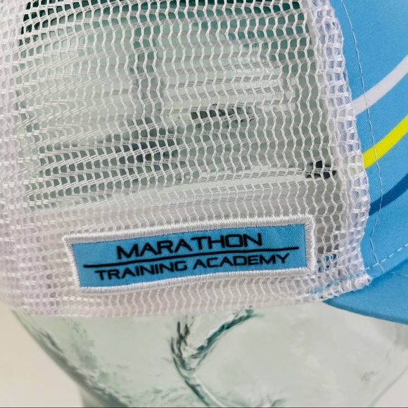 Boco Gear Marathon Training Academy Technical Trucker Mesh Snapback Blue Hat Cap - Picture 8 of 8